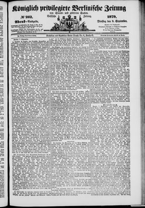 Königlich privilegirte Berlinische Zeitung von Staats- und gelehrten Sachen vom 09.09.1879