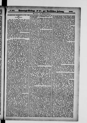 Königlich privilegirte Berlinische Zeitung von Staats- und gelehrten Sachen vom 14.09.1879