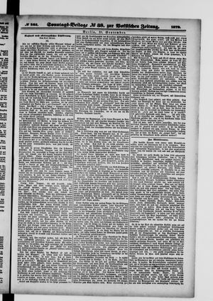 Königlich privilegirte Berlinische Zeitung von Staats- und gelehrten Sachen vom 21.09.1879