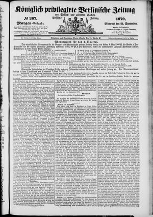 Königlich privilegirte Berlinische Zeitung von Staats- und gelehrten Sachen vom 24.09.1879
