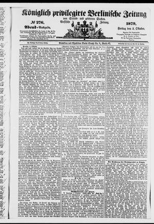 Königlich privilegirte Berlinische Zeitung von Staats- und gelehrten Sachen vom 03.10.1879