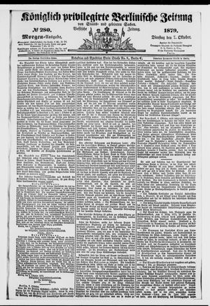 Königlich privilegirte Berlinische Zeitung von Staats- und gelehrten Sachen vom 07.10.1879
