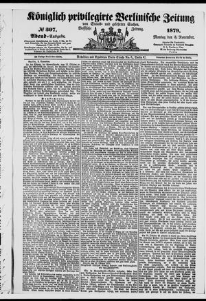 Königlich privilegirte Berlinische Zeitung von Staats- und gelehrten Sachen on Nov 3, 1879