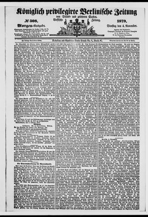Königlich privilegirte Berlinische Zeitung von Staats- und gelehrten Sachen vom 04.11.1879
