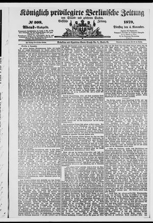 Königlich privilegirte Berlinische Zeitung von Staats- und gelehrten Sachen vom 04.11.1879
