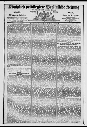 Königlich privilegirte Berlinische Zeitung von Staats- und gelehrten Sachen vom 05.12.1879