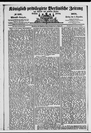 Königlich privilegirte Berlinische Zeitung von Staats- und gelehrten Sachen vom 05.12.1879