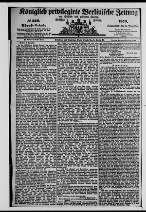 Königlich privilegirte Berlinische Zeitung von Staats- und gelehrten Sachen vom 06.12.1879