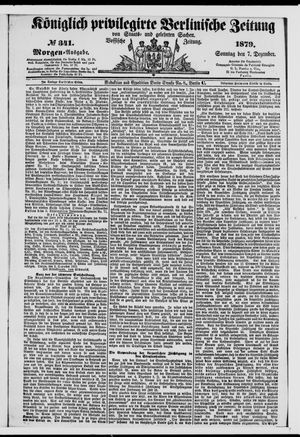 Königlich privilegirte Berlinische Zeitung von Staats- und gelehrten Sachen vom 07.12.1879