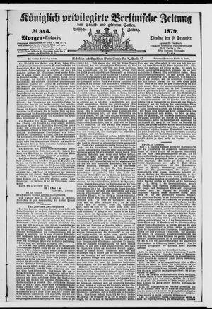 Königlich privilegirte Berlinische Zeitung von Staats- und gelehrten Sachen vom 09.12.1879