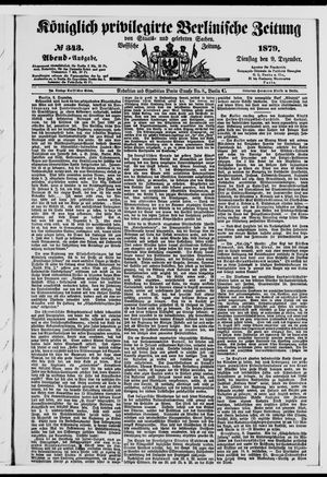 Königlich privilegirte Berlinische Zeitung von Staats- und gelehrten Sachen vom 09.12.1879
