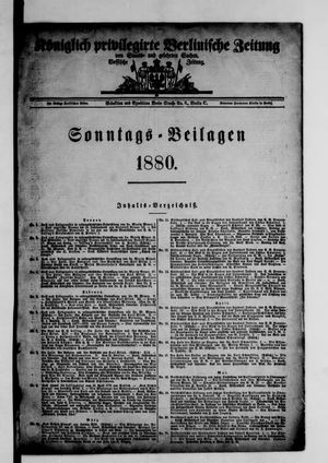 Königlich privilegirte Berlinische Zeitung von Staats- und gelehrten Sachen vom 01.01.1880