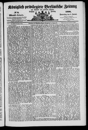 Königlich privilegirte Berlinische Zeitung von Staats- und gelehrten Sachen vom 08.01.1880