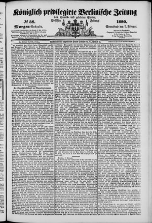 Königlich privilegirte Berlinische Zeitung von Staats- und gelehrten Sachen on Feb 7, 1880