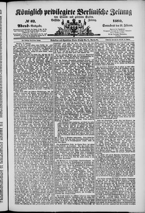Königlich privilegirte Berlinische Zeitung von Staats- und gelehrten Sachen vom 21.02.1880