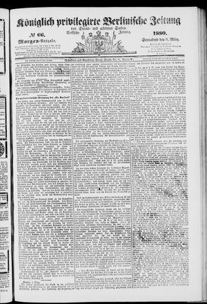 Königlich privilegirte Berlinische Zeitung von Staats- und gelehrten Sachen vom 06.03.1880