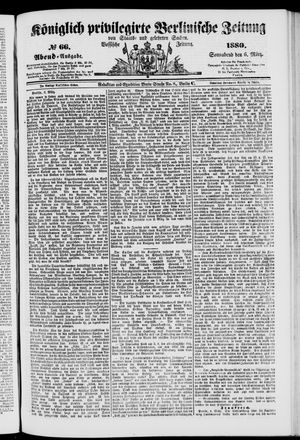Königlich privilegirte Berlinische Zeitung von Staats- und gelehrten Sachen vom 06.03.1880