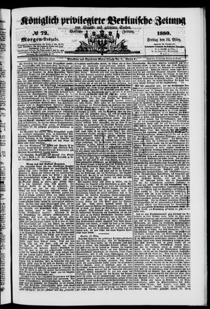 Königlich privilegirte Berlinische Zeitung von Staats- und gelehrten Sachen on Mar 12, 1880