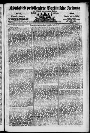 Königlich privilegirte Berlinische Zeitung von Staats- und gelehrten Sachen vom 16.03.1880