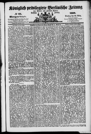 Königlich privilegirte Berlinische Zeitung von Staats- und gelehrten Sachen vom 23.03.1880