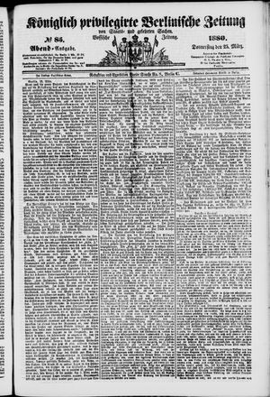 Königlich privilegirte Berlinische Zeitung von Staats- und gelehrten Sachen vom 25.03.1880