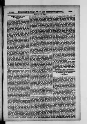 Königlich privilegirte Berlinische Zeitung von Staats- und gelehrten Sachen on Apr 25, 1880