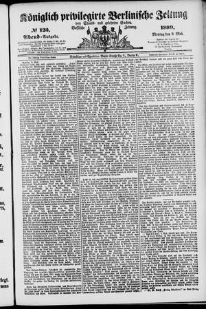 Königlich privilegirte Berlinische Zeitung von Staats- und gelehrten Sachen vom 03.05.1880