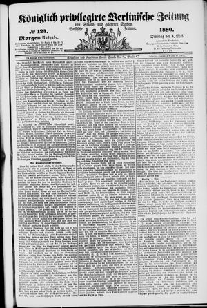 Königlich privilegirte Berlinische Zeitung von Staats- und gelehrten Sachen on May 4, 1880