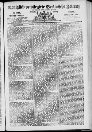 Königlich privilegirte Berlinische Zeitung von Staats- und gelehrten Sachen vom 04.05.1880