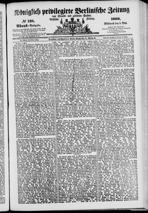 Königlich privilegirte Berlinische Zeitung von Staats- und gelehrten Sachen vom 05.05.1880