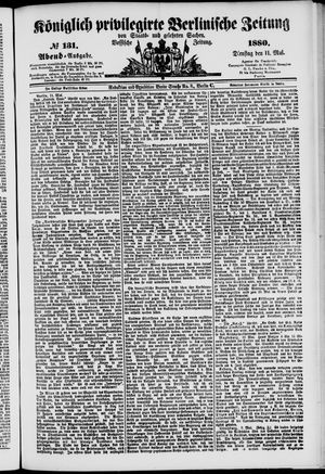Königlich privilegirte Berlinische Zeitung von Staats- und gelehrten Sachen vom 11.05.1880