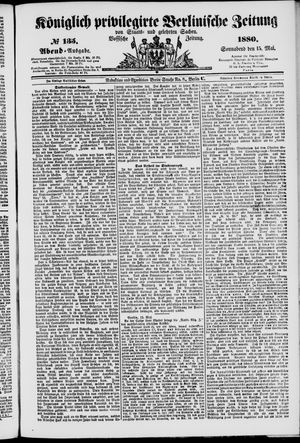Königlich privilegirte Berlinische Zeitung von Staats- und gelehrten Sachen vom 15.05.1880