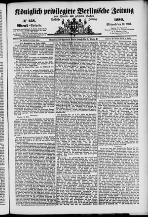 Königlich privilegirte Berlinische Zeitung von Staats- und gelehrten Sachen on May 19, 1880