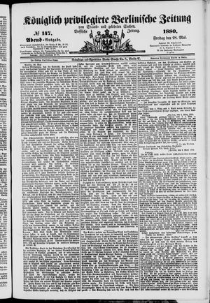 Königlich privilegirte Berlinische Zeitung von Staats- und gelehrten Sachen vom 28.05.1880