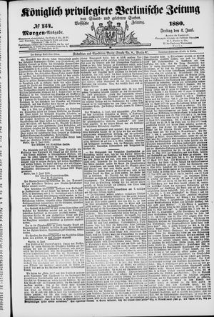 Königlich privilegirte Berlinische Zeitung von Staats- und gelehrten Sachen on Jun 4, 1880