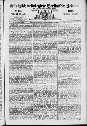 Königlich privilegirte Berlinische Zeitung von Staats- und gelehrten Sachen vom 05.06.1880