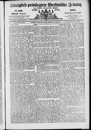 Königlich privilegirte Berlinische Zeitung von Staats- und gelehrten Sachen vom 10.06.1880