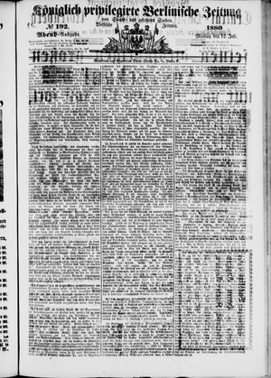 Königlich privilegirte Berlinische Zeitung von Staats- und gelehrten Sachen on Jul 12, 1880