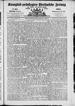 Königlich privilegirte Berlinische Zeitung von Staats- und gelehrten Sachen vom 31.07.1880