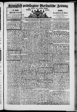 Königlich privilegirte Berlinische Zeitung von Staats- und gelehrten Sachen vom 21.08.1880