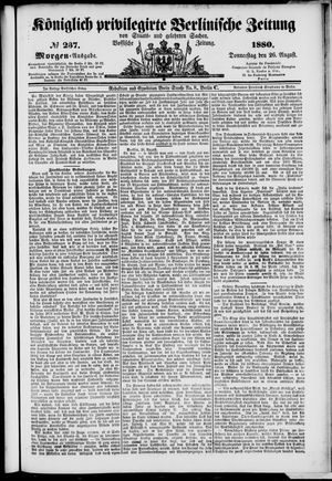 Königlich privilegirte Berlinische Zeitung von Staats- und gelehrten Sachen vom 26.08.1880