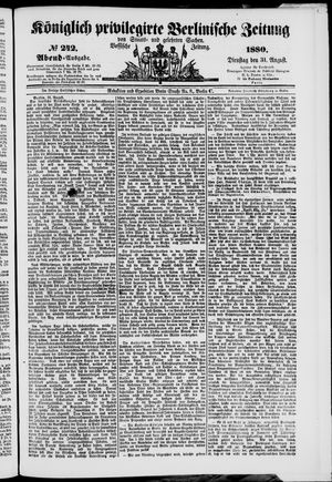 Königlich privilegirte Berlinische Zeitung von Staats- und gelehrten Sachen vom 31.08.1880