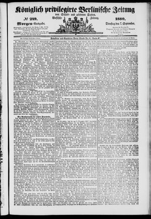 Königlich privilegirte Berlinische Zeitung von Staats- und gelehrten Sachen vom 07.09.1880