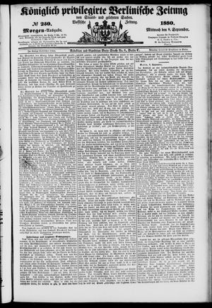Königlich privilegirte Berlinische Zeitung von Staats- und gelehrten Sachen vom 08.09.1880