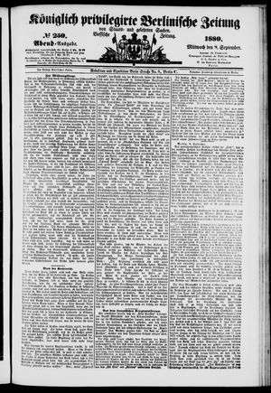 Königlich privilegirte Berlinische Zeitung von Staats- und gelehrten Sachen vom 08.09.1880