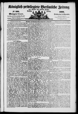 Königlich privilegirte Berlinische Zeitung von Staats- und gelehrten Sachen vom 14.09.1880
