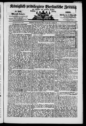 Königlich privilegirte Berlinische Zeitung von Staats- und gelehrten Sachen vom 14.09.1880