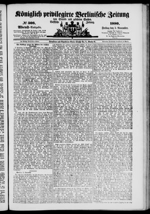 Königlich privilegirte Berlinische Zeitung von Staats- und gelehrten Sachen on Nov 5, 1880