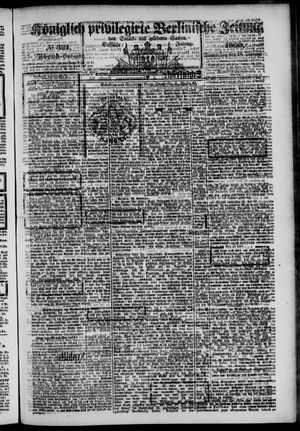 Königlich privilegirte Berlinische Zeitung von Staats- und gelehrten Sachen vom 18.11.1880
