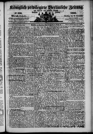 Königlich privilegirte Berlinische Zeitung von Staats- und gelehrten Sachen on Nov 23, 1880
